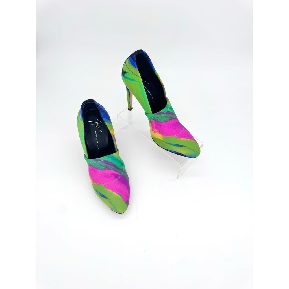 Giuseppe Zanotti Bimba Blondie 100 Pumps Multicolor Retro Platform Heels size 37